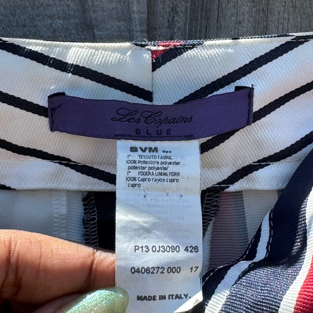 Les Copains Blue Striped Pants - Picture 8 of 8